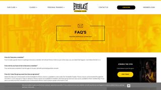 Everlast Fitness Clubs > Contact Us > FAQs
