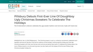 Pillsbury Debuts First-Ever Line Of Doughboy Ugly Christmas ...