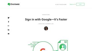 Sign in with Google—It's Faster | Evernote | Evernote Blog
