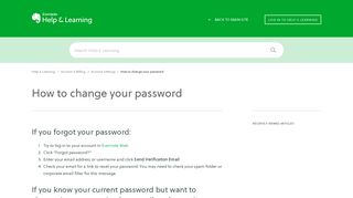 How to change your password – Evernote Help & Learning