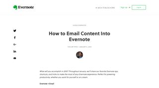 How to Email Content Into Evernote | Evernote | Evernote Blog