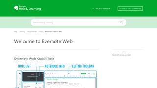 Welcome to Evernote Web – Evernote Help & Learning