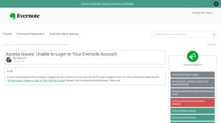 Access Issues: Unable to Login to Your Evernote Account - Evernote ...