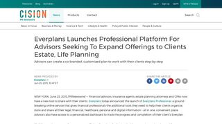 Everplans Launches Professional Platform For Advisors Seeking To ...