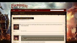 Could not connect to a login server. | EverQuest 2 Forums