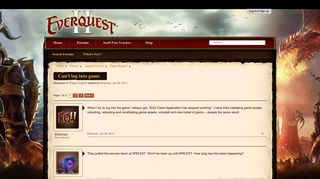 Can't log into game | EverQuest 2 Forums - Daybreak Games