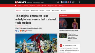 The original EverQuest is so unhelpful and severe that it almost feels ...