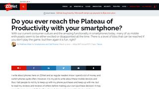 Do you ever reach the Plateau of Productivity with your smartphone ...