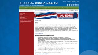 EDRS | Alabama Department of Public Health (ADPH)