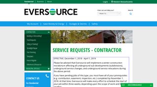 Contractors - Eversource