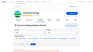 Working at Eversource Energy: 90 Reviews about Pay & Benefits ...