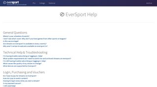 EverSport Help | EverSport