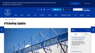 eTicketing Update | Everton Football Club