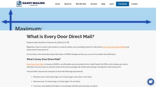 What is Every Door Direct Mail? - Handy Mailing