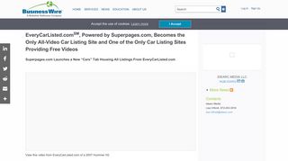 EveryCarListed.comSM, Powered by Superpages.com, Becomes the ...
