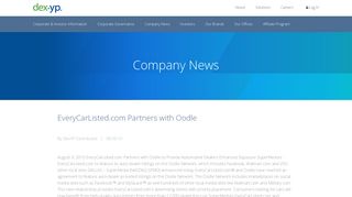 EveryCarListed.com Partners with Oodle - DexYP