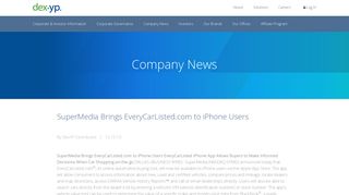 SuperMedia Brings EveryCarListed.com to iPhone Users - DexYP