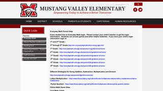 Everyday Math - Mustang Public Schools