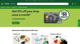Woolworths Cards: Credit Cards, Gift Cards and eGift Cards