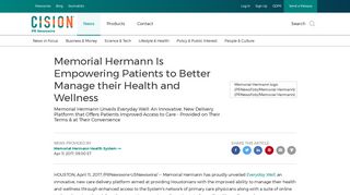 Memorial Hermann Is Empowering Patients to Better Manage their ...