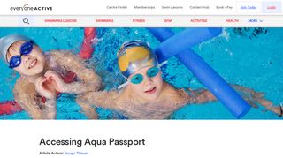 Accessing Aqua Passport - Everyone Active
