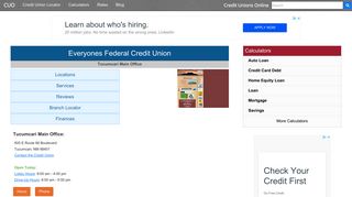 Everyones Federal Credit Union - Tucumcari, NM - Credit Unions Online