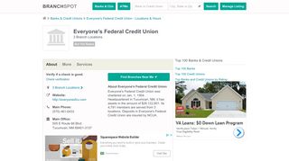 Everyone's FCU - 3 Locations, Hours, Phone Numbers … - Branchspot