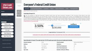 Everyone's Federal Credit Union - USACreditUnions.com