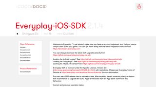 CocoaDocs.org - Everyplay-iOS-SDK Reference