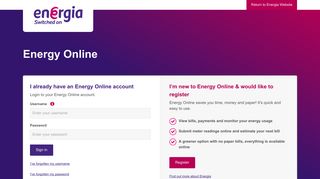 Energia: Energy Online Account | Sign In