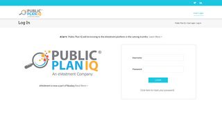 Log In | Public Plan IQ
