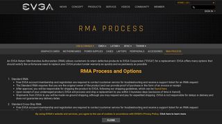 EVGA - Warranty - RMA Process