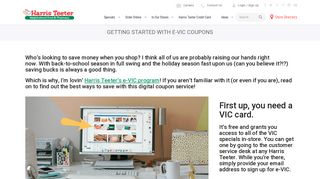 Getting Started with e-VIC Coupons - Harris Teeter