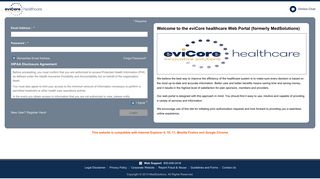 Login Page - eviCore