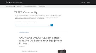 Product Details: AXON and EVIDENCE.com Setup - What to Do ...