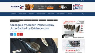 Chicago & VA Beach Police Deploy Axon Backed by Evidence.com ...