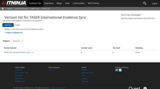 Software: TASER International - Evidence Sync Version list | ITNinja