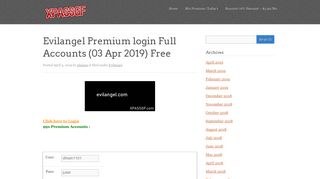 Evilangel Premium login Full Accounts - xpassgf
