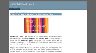 EVINE Live Credit Card Login | Bill Payment Online