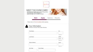 Apply for a Evine Card online! - Synchrony Bank Redirect