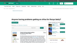 Anyone having problems getting an eVisa for Kenya lately? - Kenya ...