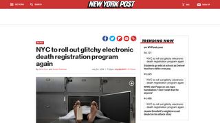 NYC to roll out glitchy electronic death registration program again