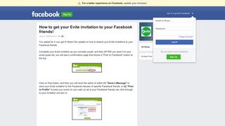 How to get your Evite invitation to your Facebook friends! | Facebook