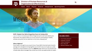 MyEvive - | Wellness Works! | Human Resources | Texas A&;M University
