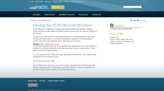 Accessing Webmail - EVMS myPortal