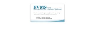 EVMS Outlook Web App - Sign out
