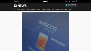 Evocca College log-in screen - ABC News (Australian Broadcasting ...