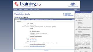 training.gov.au - 31455 - ACTE PTY LTD