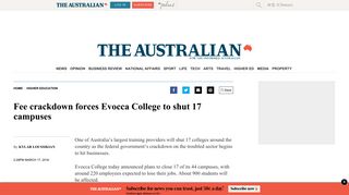 Fee crackdown forces Evocca College to shut 17 campuses