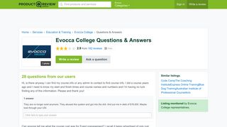 Evocca College Questions & Answers - ProductReview.com.au